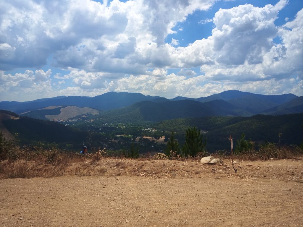 View over Bright from top of Stairway to Shreddin trail