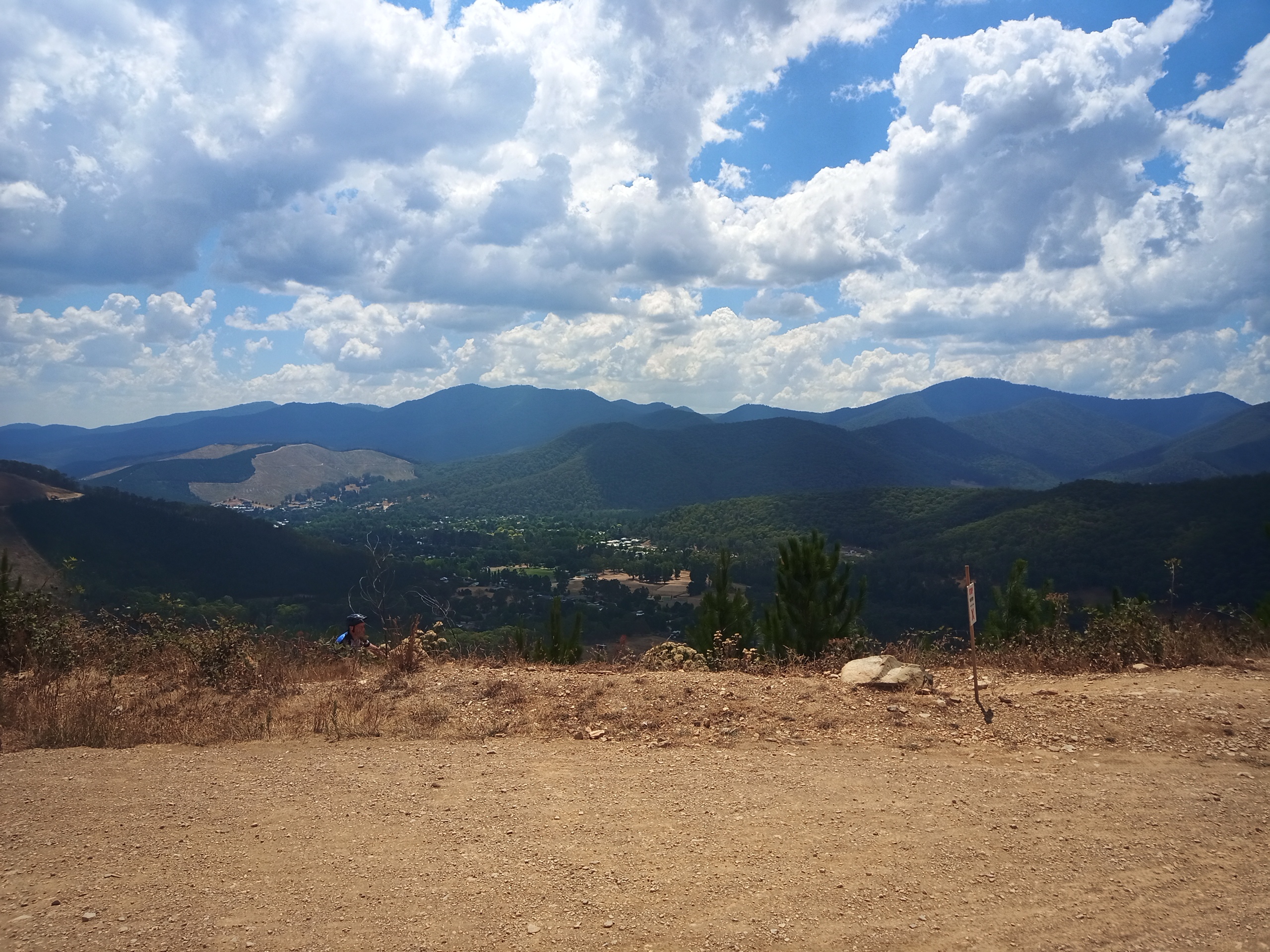 View over Bright from top of Stairway to Shreddin trail