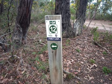 Sign to the Family Trail at Blores Hill